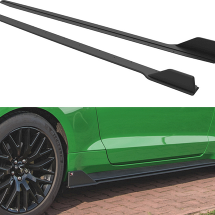 STREET PRO SIDE SKIRTS DIFFUSERS V.2 FORD MUSTANG GT MK6 FACELIFT (2017-) - Car Enhancements UK