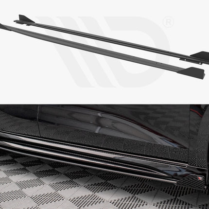 STREET PRO SIDE SKIRTS DIFFUSERS (+FLAPS) AUDI RS3 SPORTBACK 8Y (2020-) - Car Enhancements UK