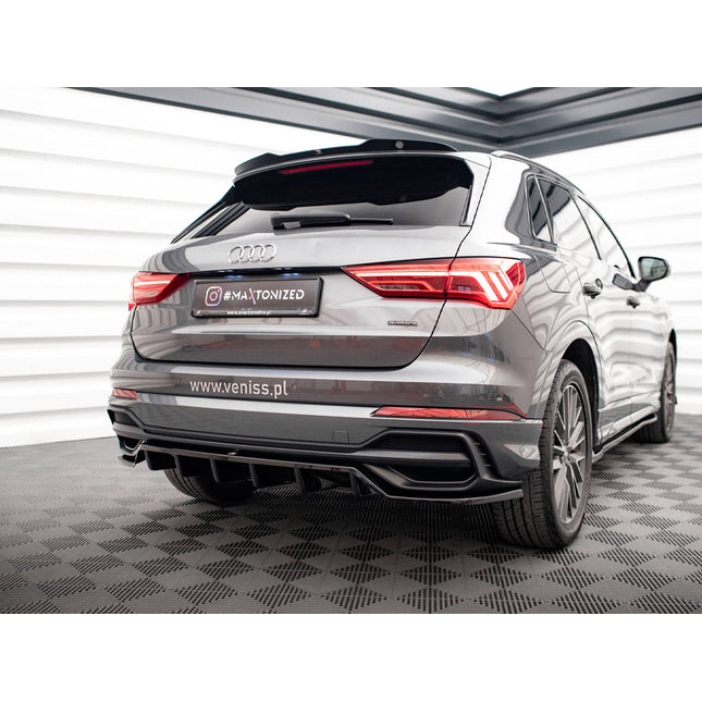 CENTRAL REAR SPLITTER (VERTICAL BARS) AUDI Q3 S-LINE F3 - Car Enhancements UK