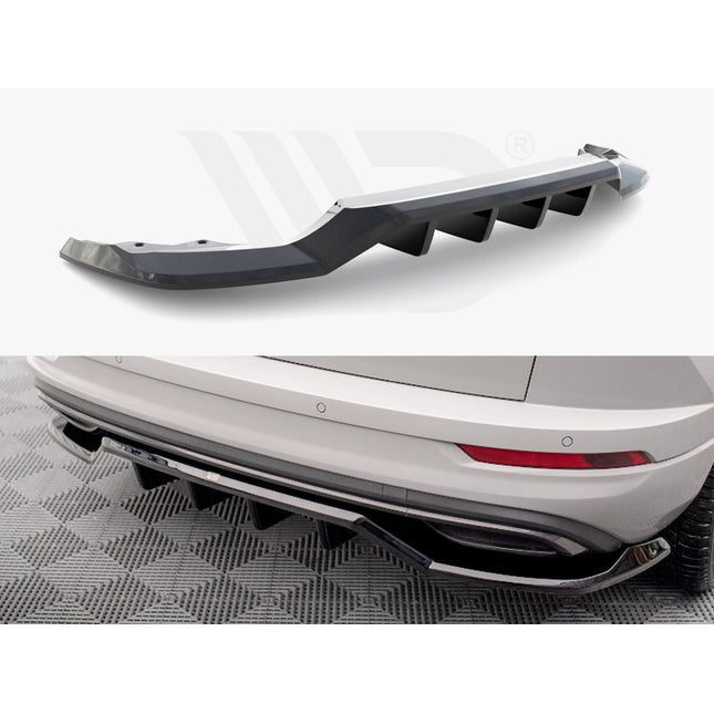 CENTRAL REAR SPLITTER (VERTICAL BARS) SKODA KAROQ SPORTLINE MK1 FACELIFT - Car Enhancements UK