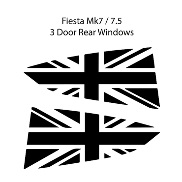 Mk7 / 7.5 Fiesta Union Jack Window Vinyl - Car Enhancements UK