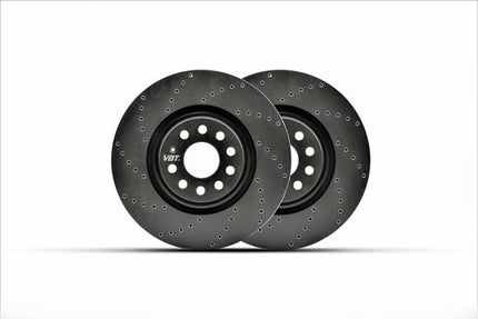 VBT Cross Drilled 296x10.5mm Rear Brake Discs (5433111108D) (BMW 1 Series) - Car Enhancements UK
