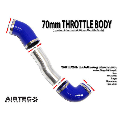 AIRTEC MOTORSPORT 70MM COLD SIDE BOOST PIPE FOR MK2 FOCUS RS - Car Enhancements UK