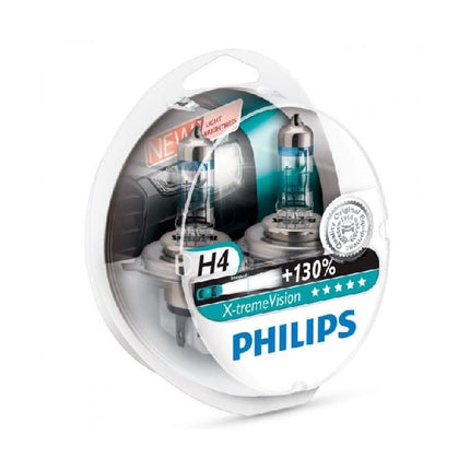 Philips Xtreme Vision PLUS 130% Extra Light - H4 Twin Pack - Car Enhancements UK