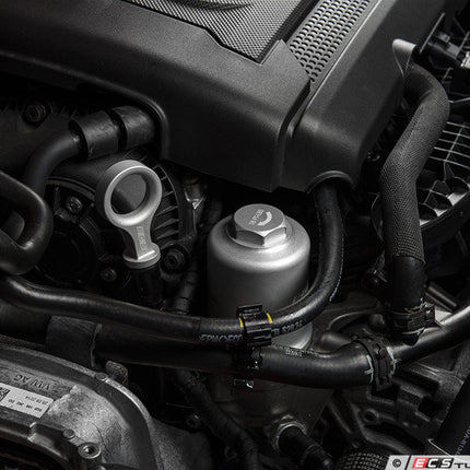 Billet Aluminum Oil Filter Housing - Silver Anodized - Car Enhancements UK