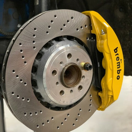 Front Caliper Carrier Kit - Allows Fitment of M5/M6 F10/F12 6 Piston Brembo Calipers to OE 400mm Discs (AK0009) (BMW 1 Series F20/F21) - Car Enhancements UK