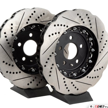Front 2-Piece Tru-Float Wave Brake Rotors - Pair (345x30) - Car Enhancements UK
