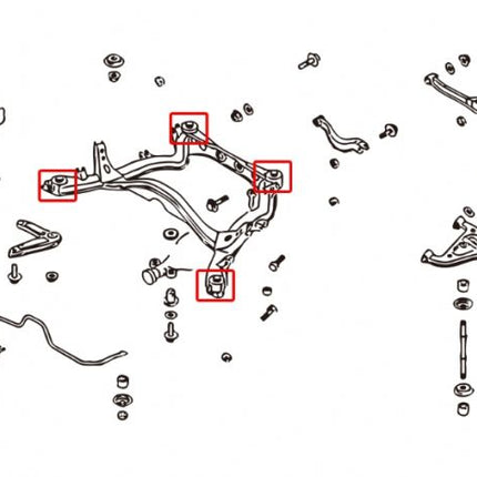 Hard Race - SKYLINE 4WD REAR SUBFRAME BUSHING RUBBER (AWD ONLY) - Car Enhancements UK