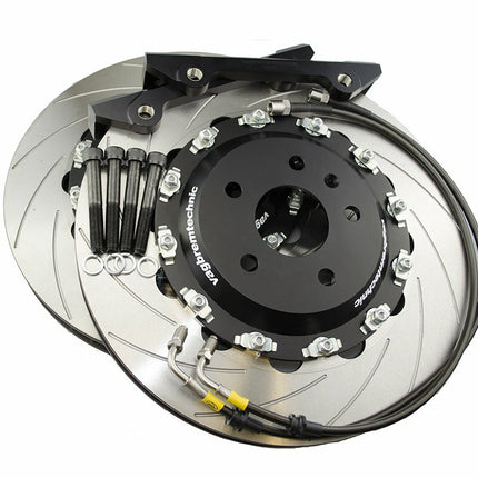 Front 2-Piece 362x32mm Disc & Caliper Carrier Kit - Allows Fitment of 8 Piston RS4/R8/Gallardo Brembo Calipers (DI0001) (Audi A3 8P 2003-2012) - Car Enhancements UK