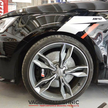 Front 1-Piece 330x28mm Disc & Caliper Carrier Kit - Allows Fitment of Porsche Boxster S Calipers (DI0011) (AUDI A1 8X 2014-Onwards) - Car Enhancements UK