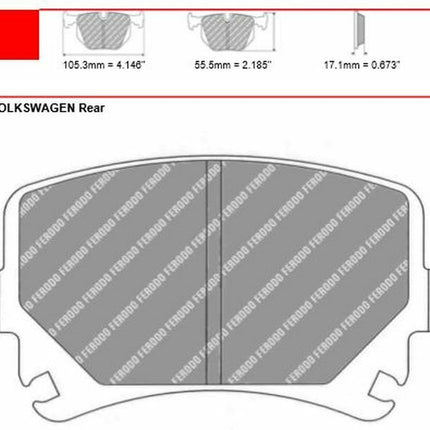 Ferodo Performance Brake Pads - MQB - CLICK FOR OPTIONS (GO7) (Audi A3 8V 2012 Onwards) - Car Enhancements UK