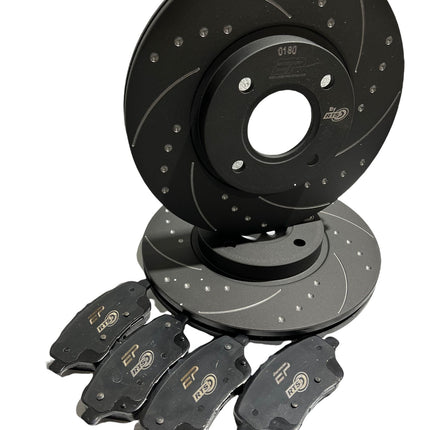 Enhanced Performance (By RTS) Brake Disc Upgrade - MK8 Fiesta ST - Drilled & Grooved - Car Enhancements UK