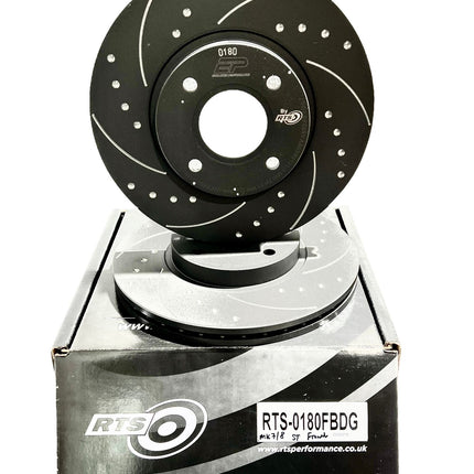 Enhanced Performance (By RTS) Brake Disc Upgrade - MK7 Fiesta ST - Drilled & Grooved - Car Enhancements UK