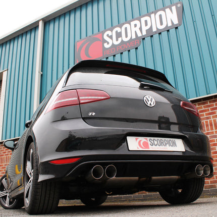 Scorpion Exhausts Volkswagen Golf MK7 R  Resonated cat-back system with no valves - Car Enhancements UK