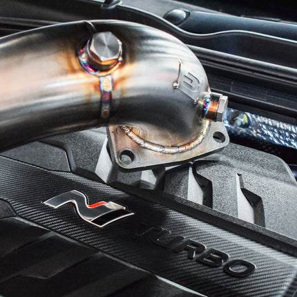 Direnza - Hyundai i30N 2.0T 2018+ 3.5" Exhaust Decat Pipe - Car Enhancements UK