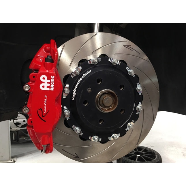 Front Brake Kit 4 Piston AP Racing Calipers with 362x32mm 2-Piece Discs (BK0020) (Audi A3 8P 2003-2012) - Car Enhancements UK