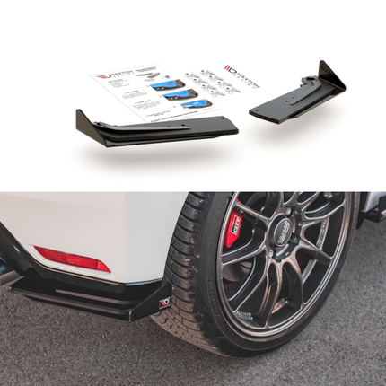 RACING DURABILITY REAR SIDE SPLITTERS + FLAPS TOYOTA GR YARIS MK4 - Car Enhancements UK