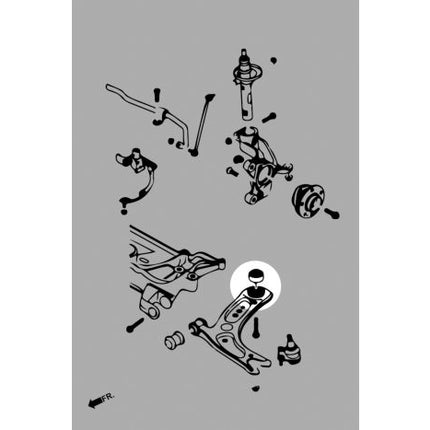 Q0077 MQB PILLOW BALL BUSHING - Car Enhancements UK