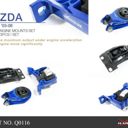 Hard Race - Q0116 MAZDA 3 03-08 2.3L HARDEN ENGINE MOUNT - Car Enhancements UK