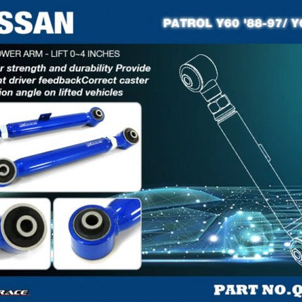 Hard Race - Q0407 NISSAN PATROL 88-97 Y60 CONTROL ARM - Car Enhancements UK