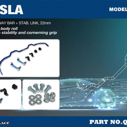 Hard Race - TESLA MODEL 3 '17+ REAR SWAY BAR + STAB. LINK, 22MM - 7PCS SET - Car Enhancements UK