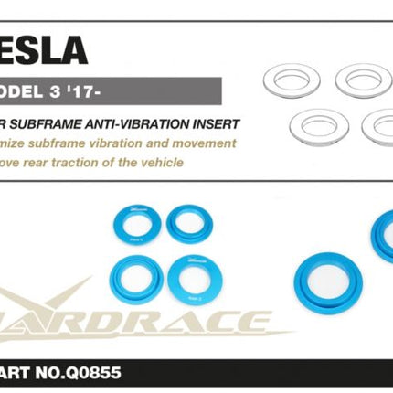Hard Race - TESLA MODEL 3 '17-20 PRE-FACELIFT REAR SUBFRAME ANTI-VIBRATION INSERT 4PCS - Car Enhancements UK