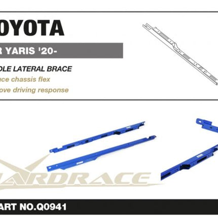 Hard Race - Q0941 TOYOTA GR YARIS '20- MIDDLE LATERAL BRACE - 2PCS/SET - Car Enhancements UK