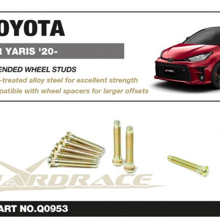 Hard Race - Q0953 TOYOTA GR YARIS 20- EXTENDED WHEEL STUDS - 20PCS/SET - Car Enhancements UK