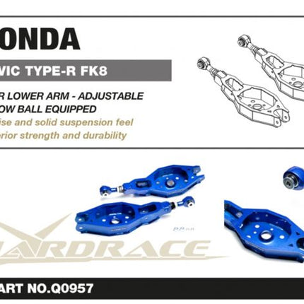 HONDA CIVIC 17+ FK8 TYPE-R REAR LOWER ADJUSTABLE ARM (PILLOW BALL) - 2PCS/SET - Car Enhancements UK