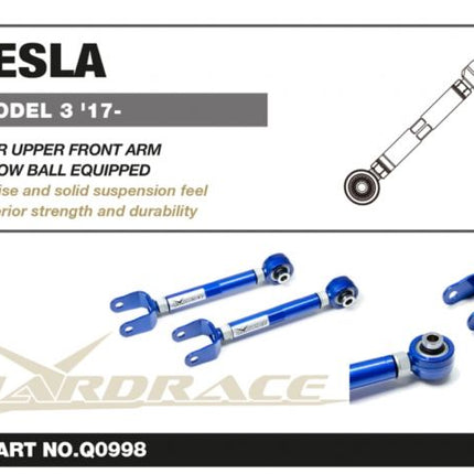 Hard Race - Q0998 TESLA MODEL 3 17 REAR UPPER FRONT ARM (PB) - 2PCS/SET - Car Enhancements UK