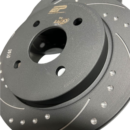 Enhanced Performance (By RTS) Brake Disc Upgrade - MK8 Fiesta 1.0 - Drilled & Grooved - Car Enhancements UK