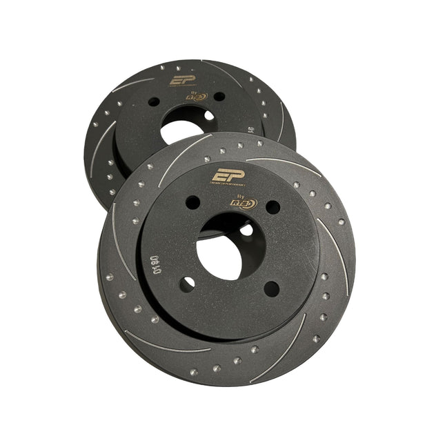 Enhanced Performance (By RTS) Brake Disc Upgrade - MK8 Fiesta 1.0 - Drilled & Grooved - Car Enhancements UK