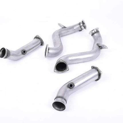 Milltek Sport Mercedes C-Class C63 & C63 S (W205) Saloon 4.0 Bi-Turbo V8 (Non-GPF Equipped Models Only) 2015 Large-bore Downpipes and Cat Bypass Pipes Replaces OE Primary and Secondary Cats‚ Requires Gearbox Removal for Fitting - Fits with OE Cat Back - Car Enhancements UK
