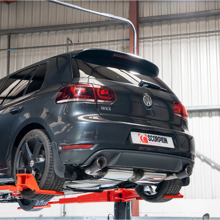 Volkswagen  Golf Mk6 Gti 2.0 Tsi Resonated cat-back system  and Carbon Fibre Ascari Tips - Car Enhancements UK