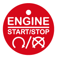 28mm Red "Engine Start Stop" Button Gel Badge - Car Enhancements UK