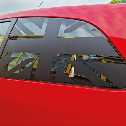 Mk6 & 6.5 Fiesta Rear 3 Door Union Jack Window Vinyl Decal - Car Enhancements UK