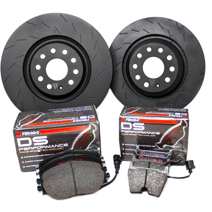 VAGSport Full Front & Rear Brake Package – MQB 340mm/310mm (Tri-Slot Design) - Car Enhancements UK