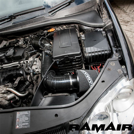 JSK-120-BK - Performance Foam Air Filter & Heat Shield Induction Kit Audi, Seat & VW 1.9 & 2.0 TDI MK5 & MK6 Golf, Leon, A3 - Car Enhancements UK
