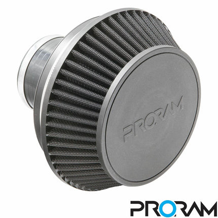 PR-CC-193-VS-70-BK - 70mm OD - PRORAM Small Cone Air Filter with Trumpet - Car Enhancements UK