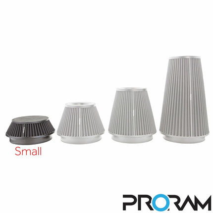 PR-CC-193-VS-70-BK - 70mm OD - PRORAM Small Cone Air Filter with Trumpet - Car Enhancements UK