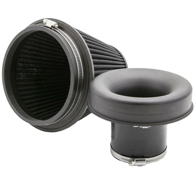RamAir Universal Foam Cone Filter With Velocity Stack - 90mm Inlet | Car Enhancements UK