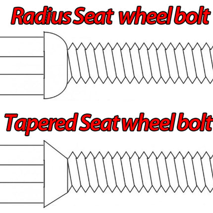 M14 Black Longer Wheel Bolts For Wheel Spacers (Radius Seat) - Car Enhancements UK