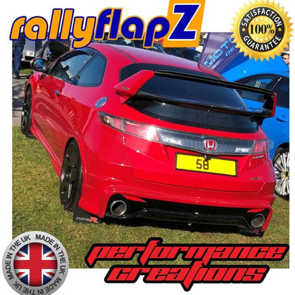 Civic Type R Fn2 (2007-2014) BLACK MUDFLAPS (Type R Logo Big) - Car Enhancements UK