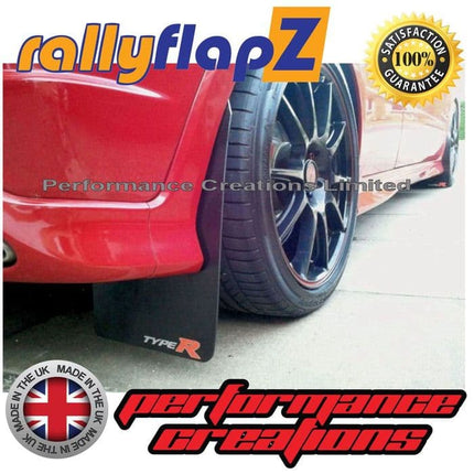Civic Type R Fn2 (2007-2014) BLACK MUDFLAPS (Type R Logo sml) - Car Enhancements UK