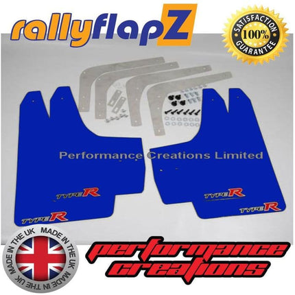 Civic Type R Fn2 (2007-2014) BLUE MUDFLAPS (Type R Logo sml) - Car Enhancements UK