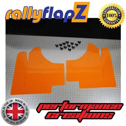 CLIO MK3 (2005-2012) ORANGE MUDFLAPS - Car Enhancements UK