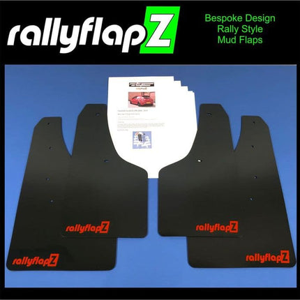 CORSA D VXR (2007-2014) BLACK MUDFLAPS (rallyflapZ Logo Red) - Car Enhancements UK
