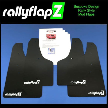 CORSA D VXR (2007-2014) BLACK MUDFLAPS (rallyflapZ Logo White) - Car Enhancements UK