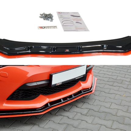 FRONT SPLITTER (BLACK & RED) V.4 TOYOTA GT86 FACELIFT 2017-UP - Car Enhancements UK