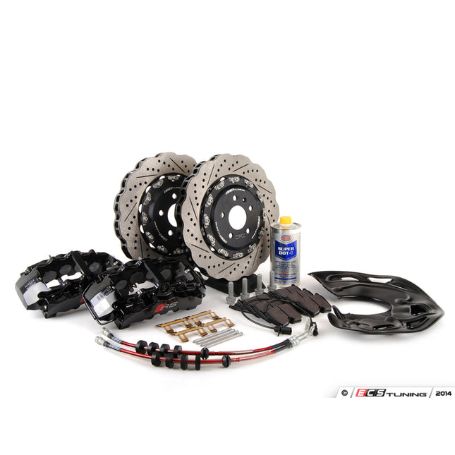 Front Big Brake Kit - Stage 3 - 2-Piece Wave Rotors (365x34) - Car Enhancements UK